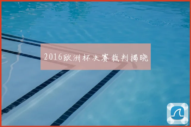 2016欧洲杯决赛裁判揭晓