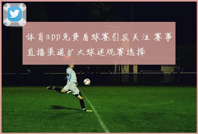 体育app免费看球赛引发关注 赛事直播渠道扩大球迷观赛选择